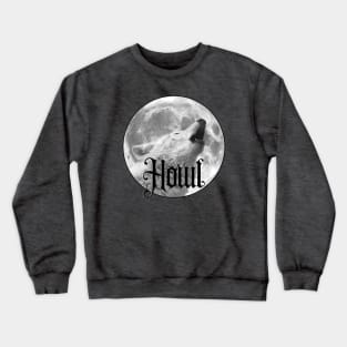 Howl, Moon With Wolf Howling Crewneck Sweatshirt